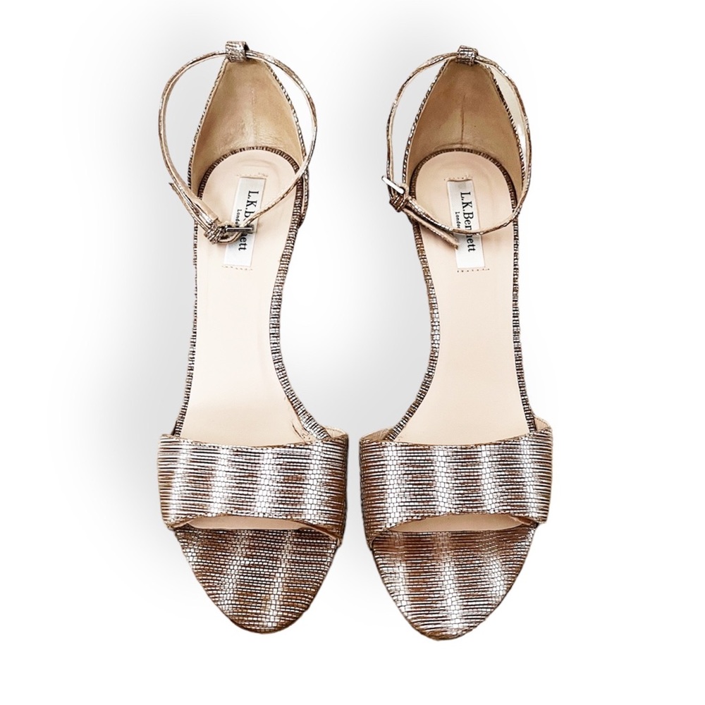 L.K. Bennett Metallic Leather Heels